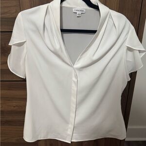Calvin Klein Women's Cream Blouse